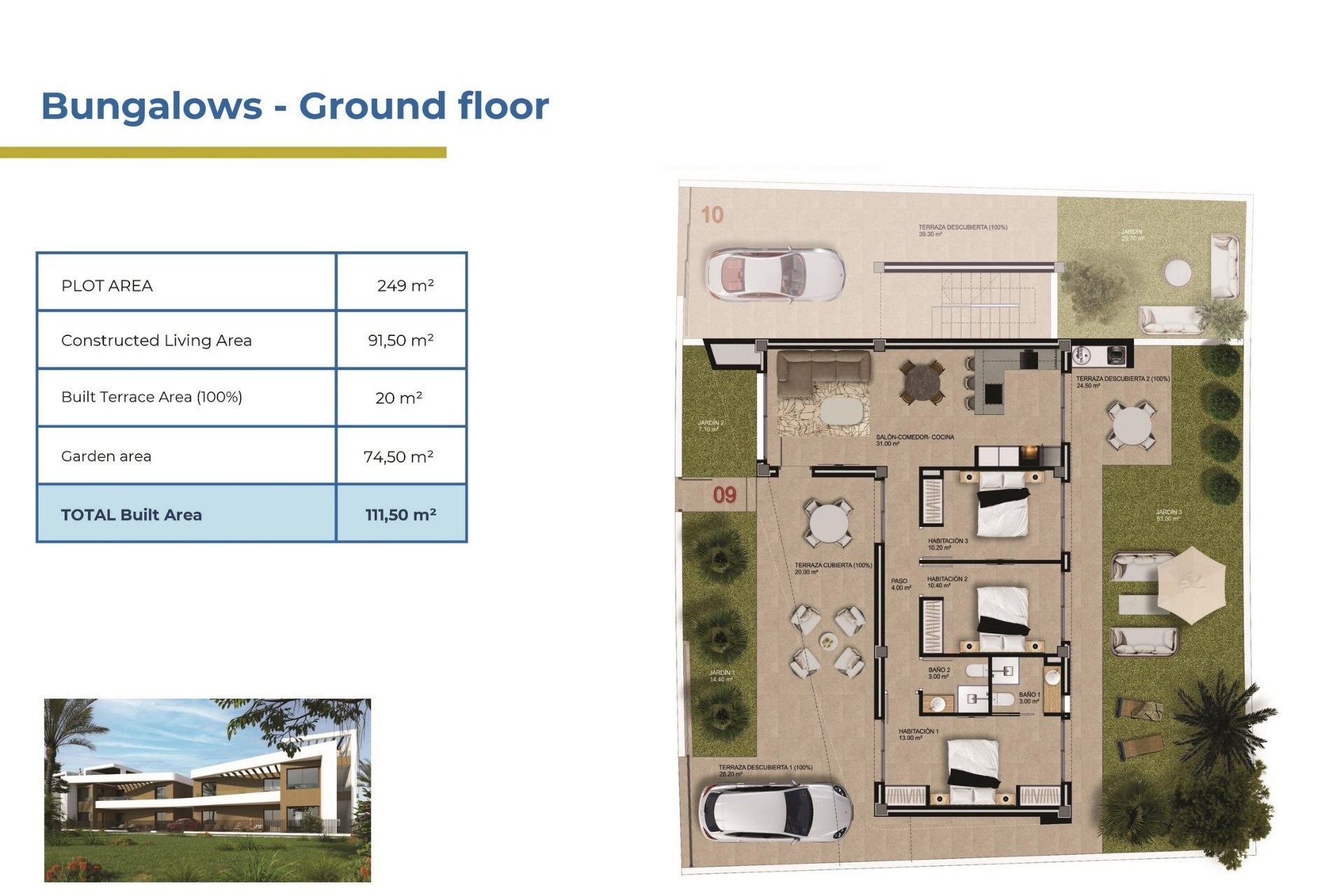 New Build - Bungalow - Orihuela costa - La Ciñuelica