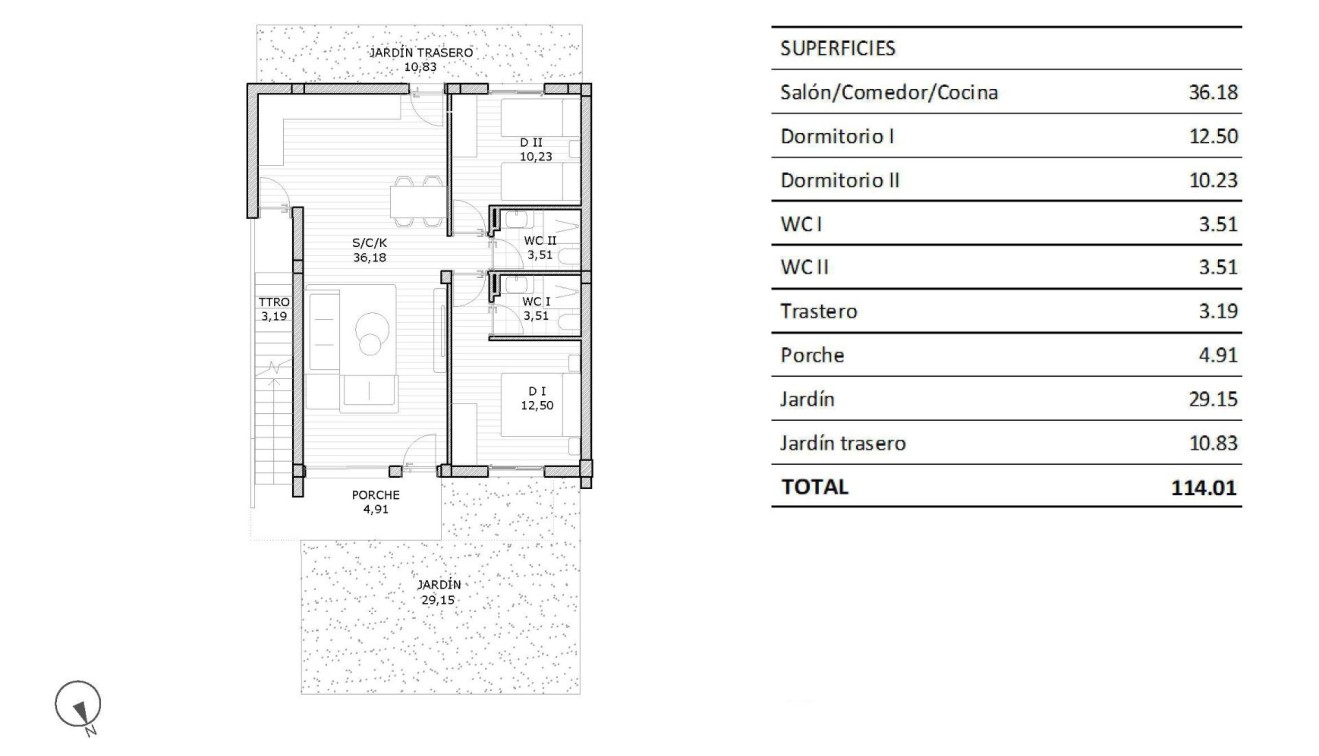 New Build - Bungalow - San Miguel - Pueblo