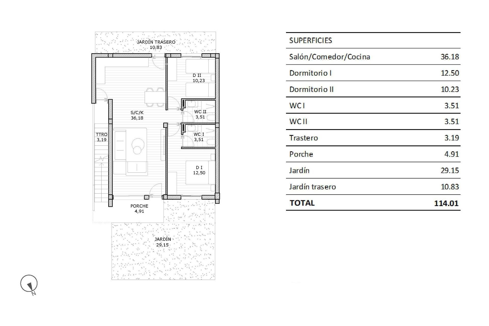 New Build - Bungalow - San Miguel - Pueblo