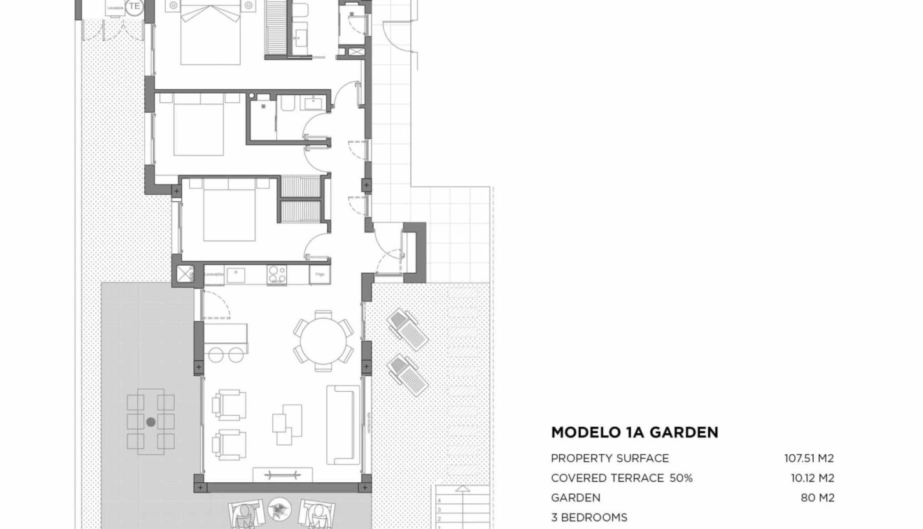 New Build - Ground floor apartment - Los Alcázares - Parque Diana