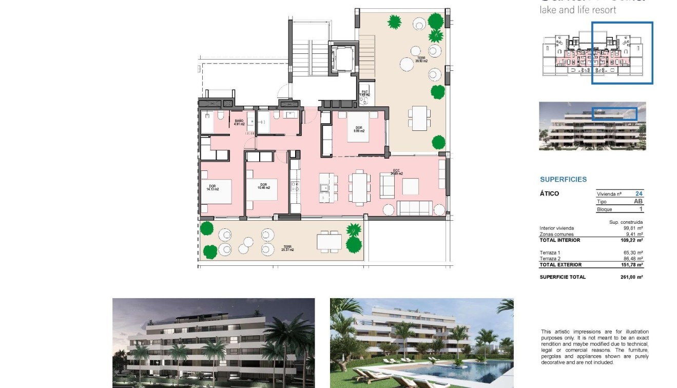 New Build - Penthouse - Torre Pacheco - Santa Rosalia Lake And Life Resort