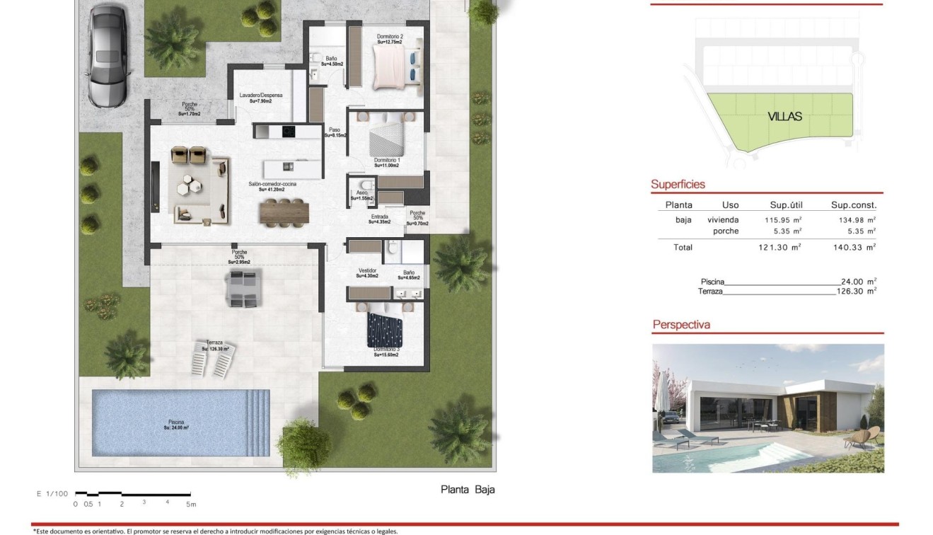 New Build - Villa - BAÑOS Y MENDIGO - Altaona golf and country village