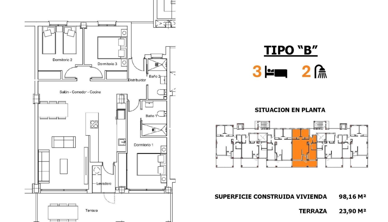 Nieuwbouw - Appartement - San Miguel - Pueblo