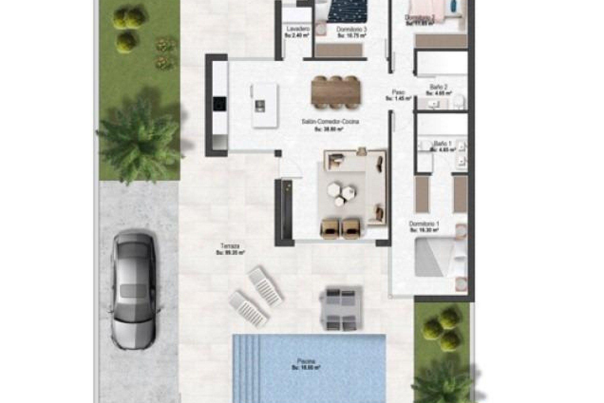 Nieuwbouw - Villa - BAÑOS Y MENDIGO - Altaona Golf