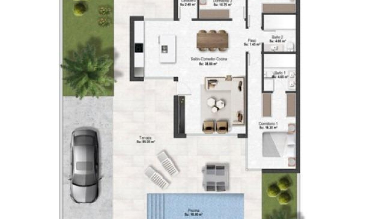 Nieuwbouw - Villa - BAÑOS Y MENDIGO - Altaona Golf