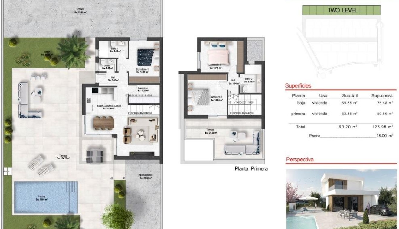 Nouvelle construction - Villa - BAÑOS Y MENDIGO - Altaona Golf