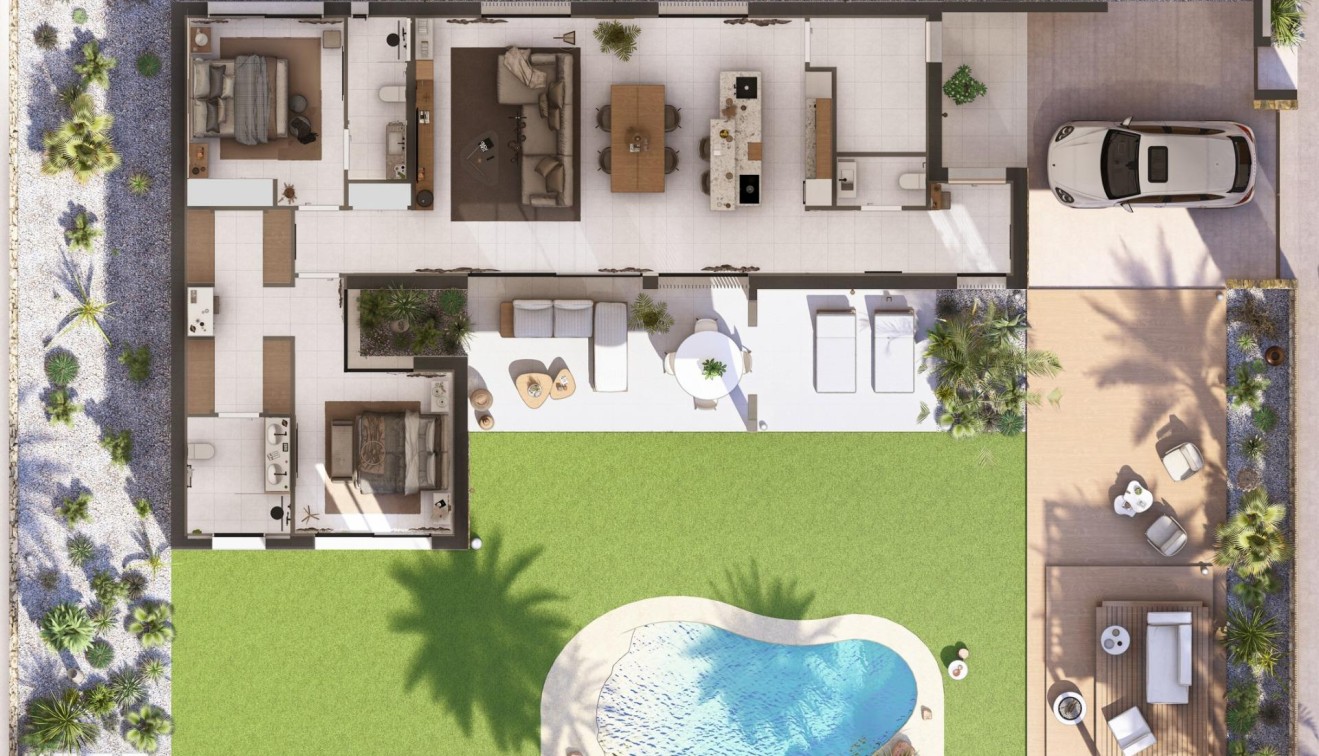 Nouvelle construction - Villa - BAÑOS Y MENDIGO - Altaona Golf