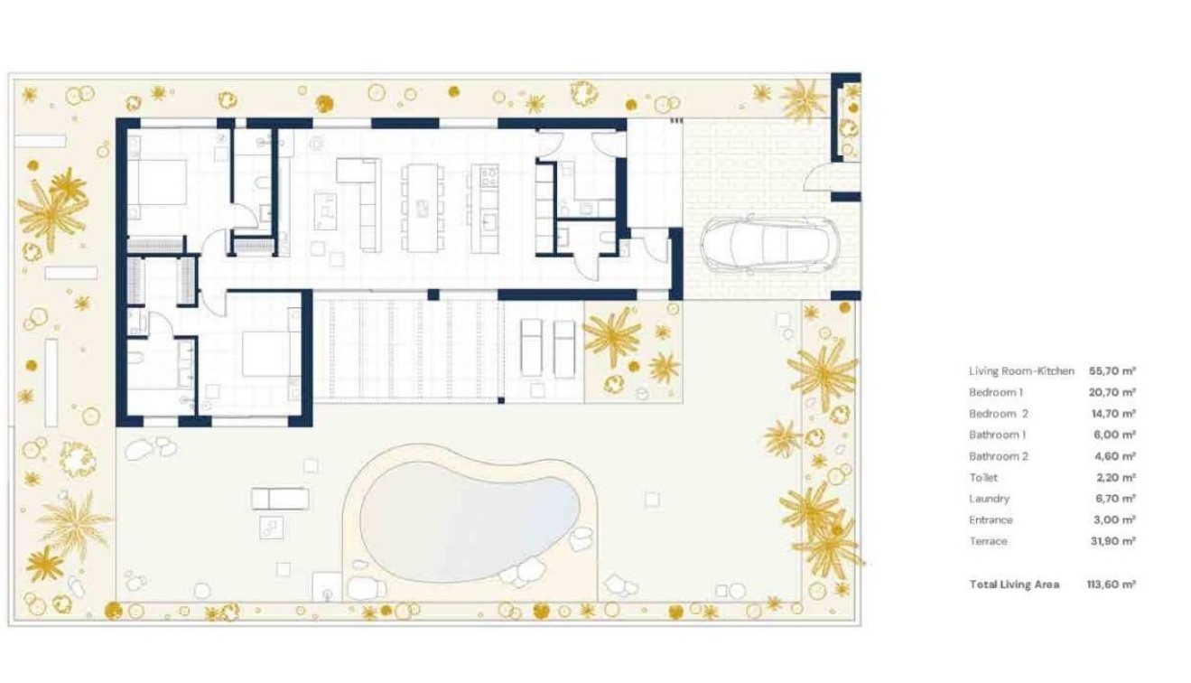 Nouvelle construction - Villa - BAÑOS Y MENDIGO - Altaona Golf