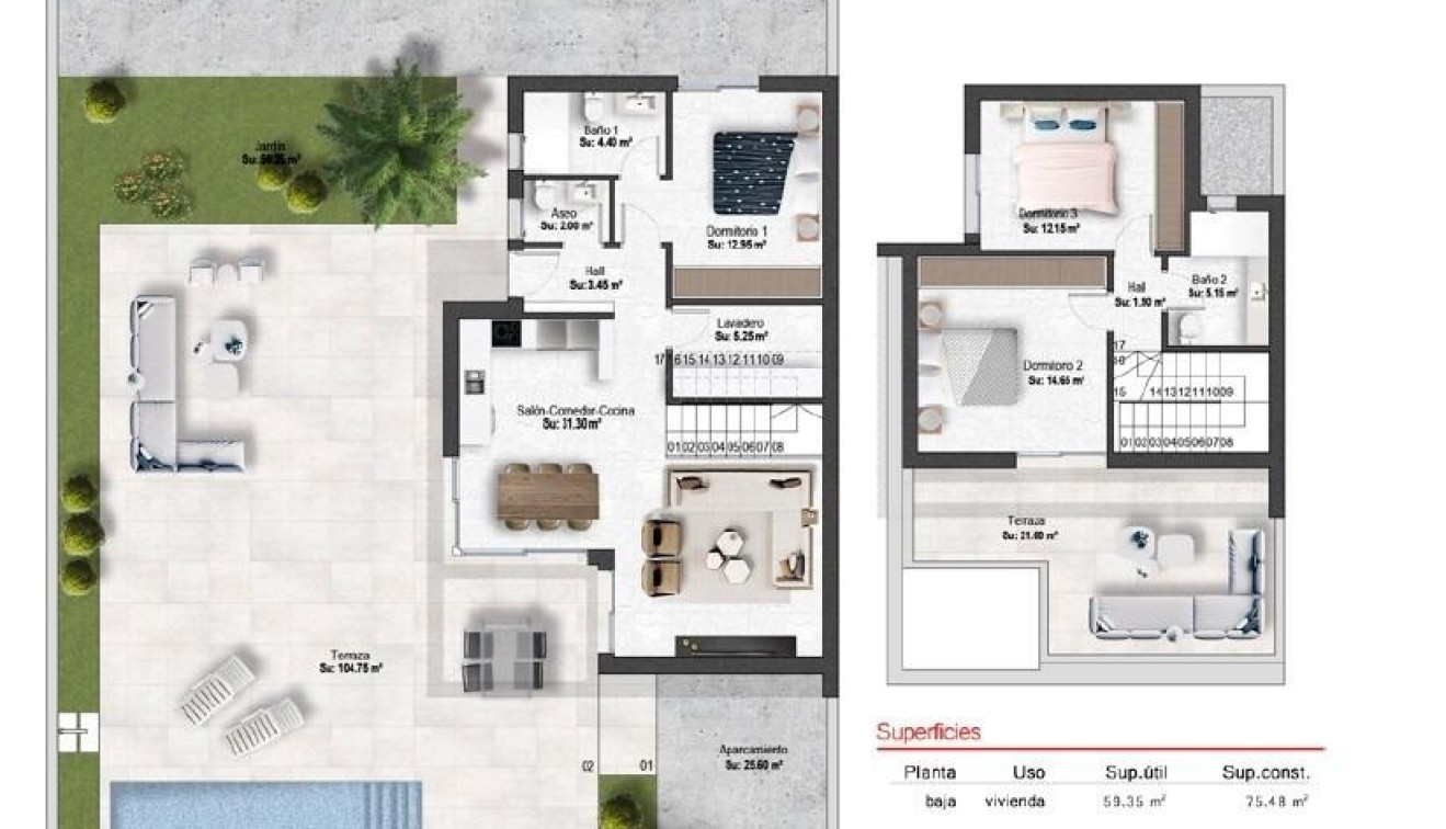 Nouvelle construction - Villa - BAÑOS Y MENDIGO - Altaona Golf