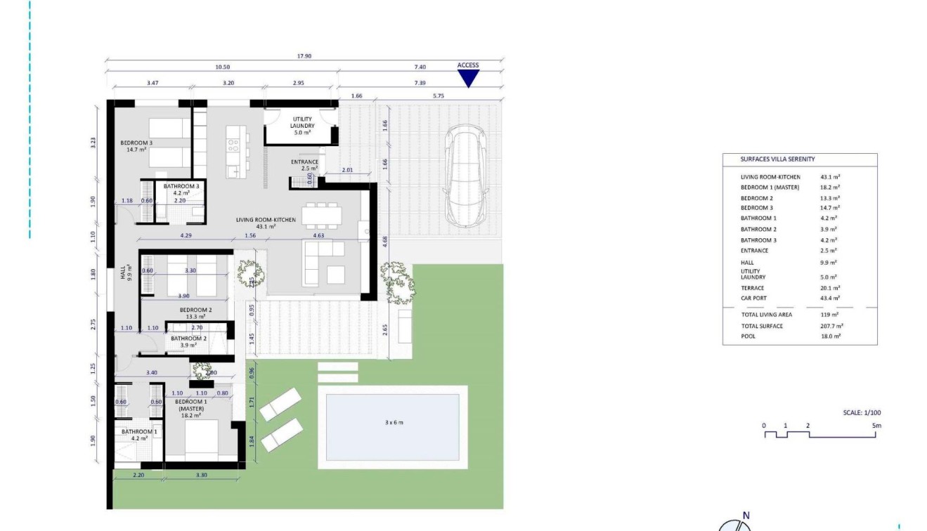 Nouvelle construction - Villa - BAÑOS Y MENDIGO - Altaona Golf