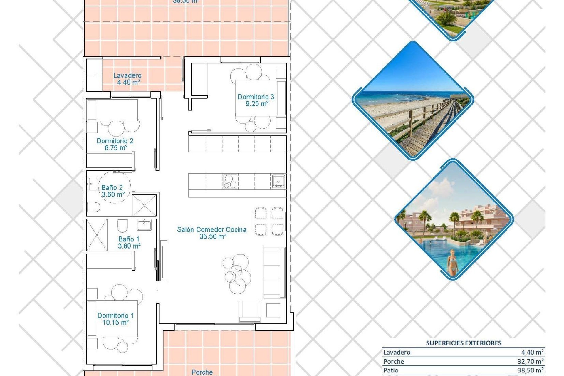 Nueva construcción  - Piso - Pilar de La Horadada - Lo Monte