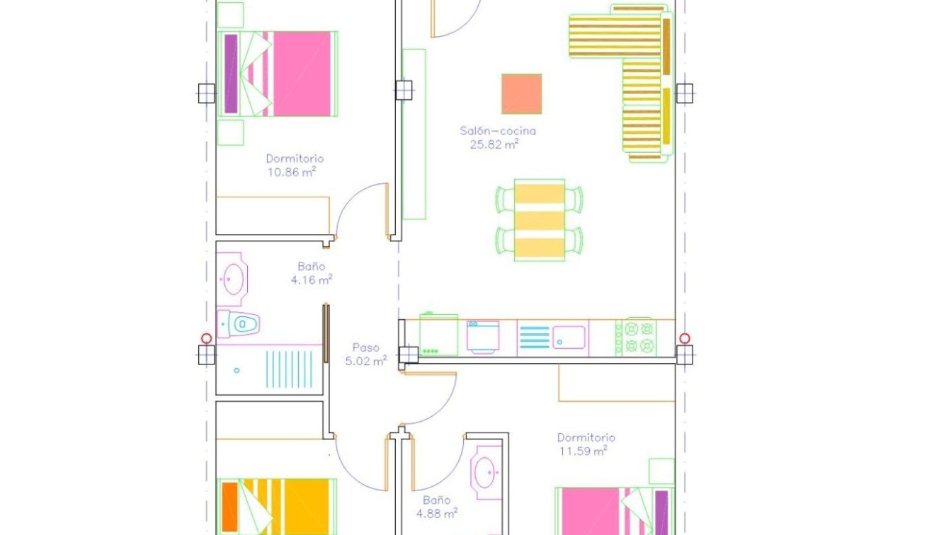 Nybygg - Bungalow - San Javier - pueblo