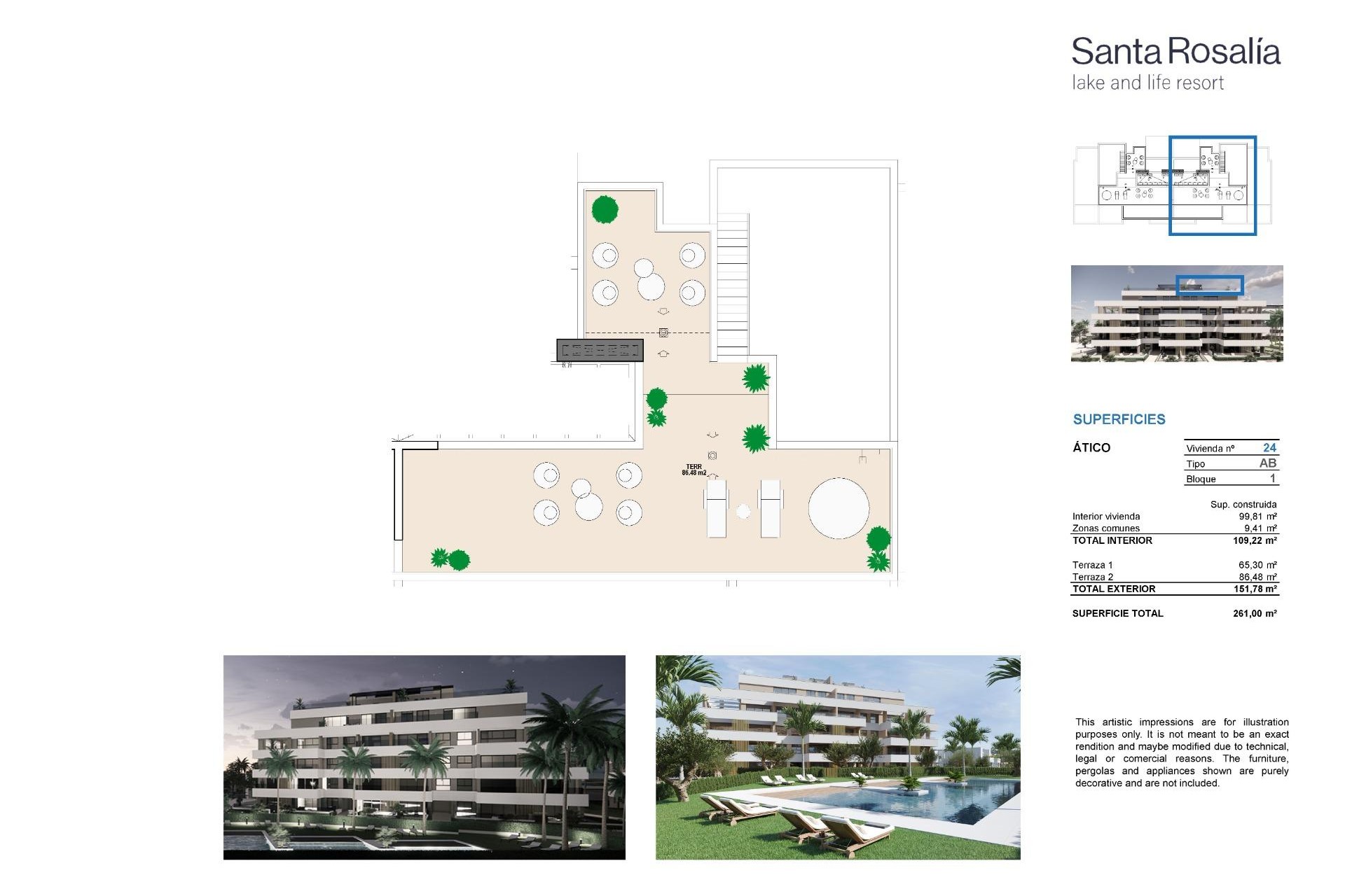 Nybygg - Toppleilighet - Torre Pacheco - Santa Rosalia Lake And Life Resort