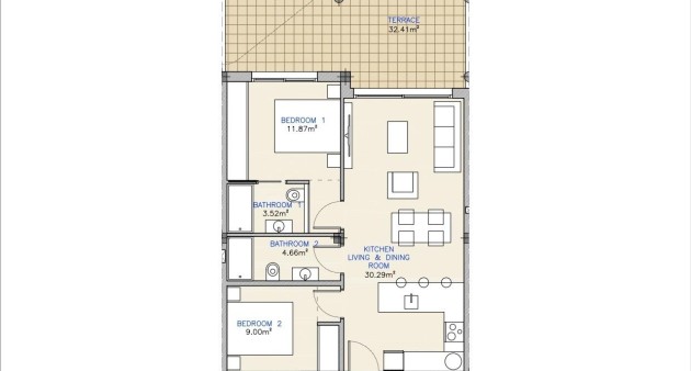 New Build - Apartment - Los Alcázares - Serena Golf