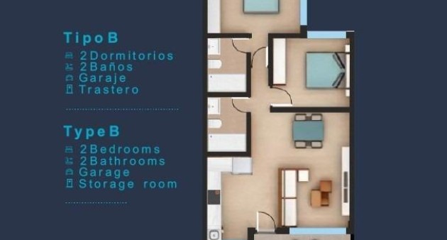 New Build - Top Floor Bungalow - San Pedro del Pinatar - Los Pinos