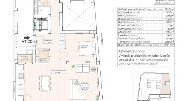 Nieuwbouw - Penthouse - Hondon de las Nieves - Pueblo