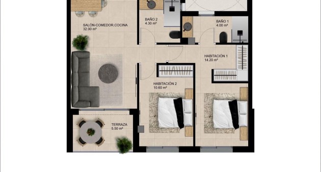 Nybygg - Toppleilighet - Catral - pueblo